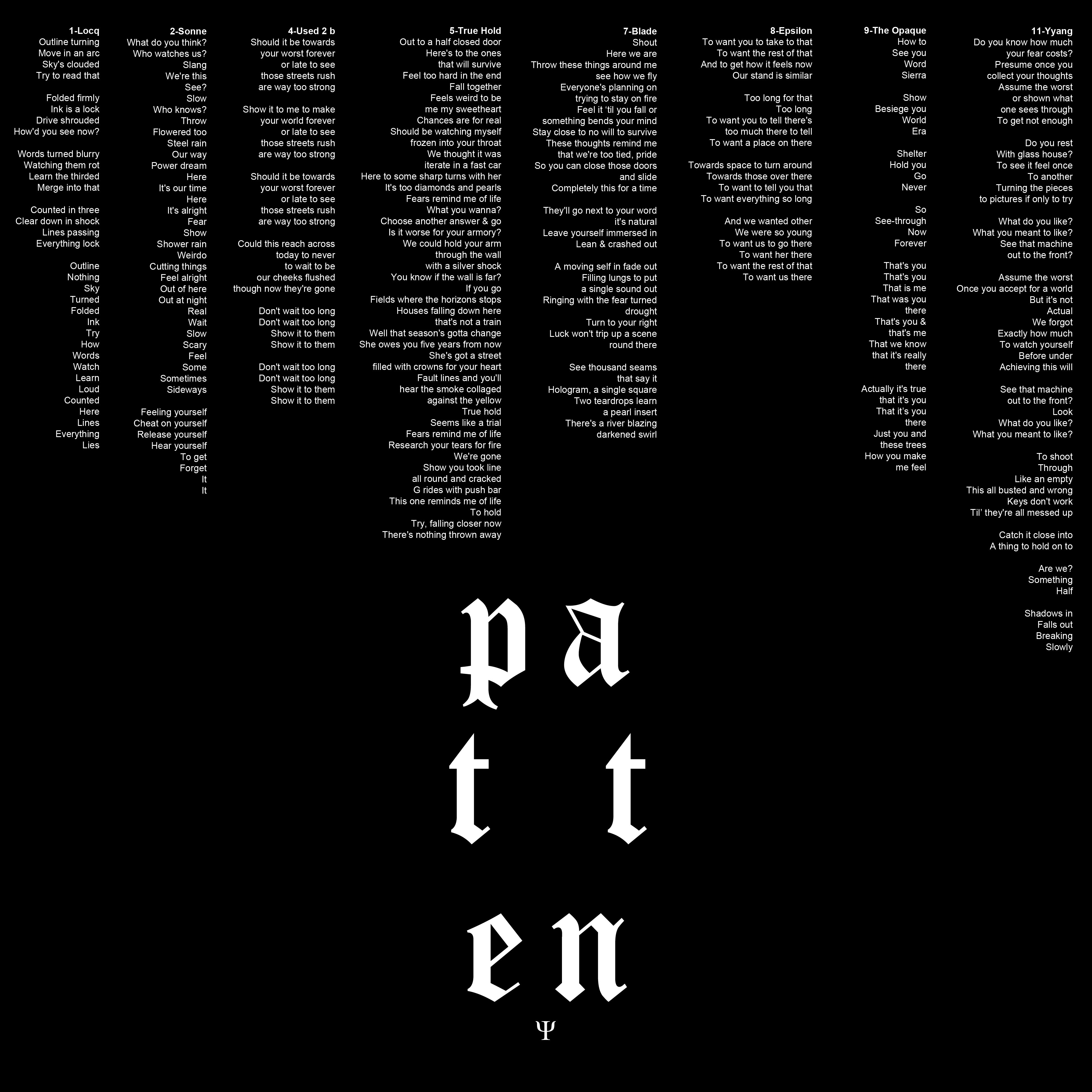 LYRICS patten